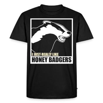 Honey Badger I like Badger's Honey Badger - Men's Premium Organic T-Shirt - black - Front - Nico (187cm)