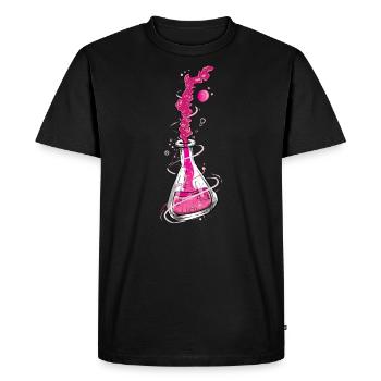 Chimie I Tube à essai Microscope de laboratoire - T-shirt Premium bio Homme - noir - Devant - Nico (187cm)