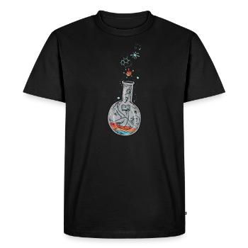 Chimie I Tube à essai Microscope de laboratoire - T-shirt Premium bio Homme - noir - Devant - Nico (187cm)