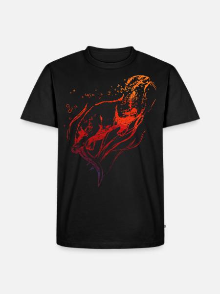 Otter - Men's Premium Organic T-Shirt - black