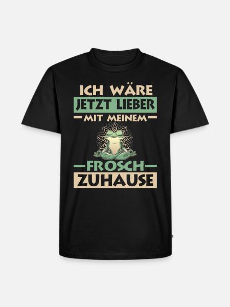 Frosch Frösche - Männer Premium Bio T-Shirt - Schwarz