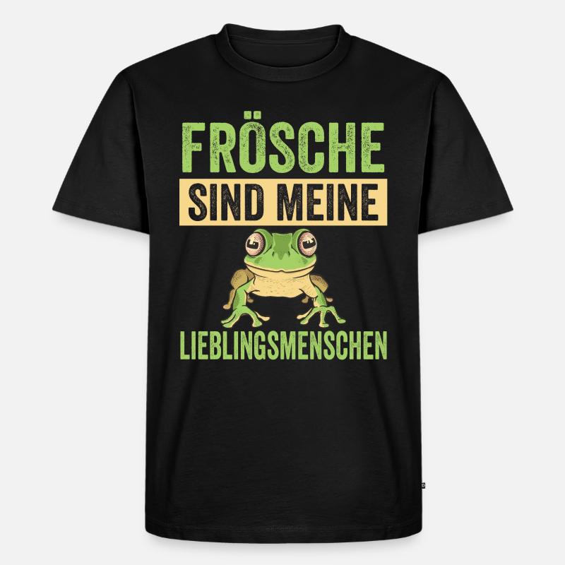Frösche Frosch - Männer Premium Bio T-Shirt - Schwarz