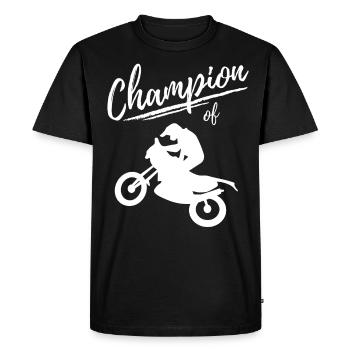 Champion de Motocross - Enduro Moto - T-shirt Premium bio Homme - noir - Devant - Nico (187cm)