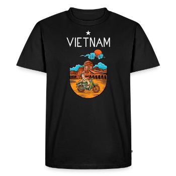 Vietnam I Hanoi Scooter Pho Bo Motif de voyage pour - T-shirt Premium bio Homme - noir - Devant - Nico (187cm)