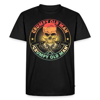 Grand-père Retraité Grumpy Old Man Grumpy Grand-père - T-shirt Premium bio Homme - noir - Devant - Nico (187cm)