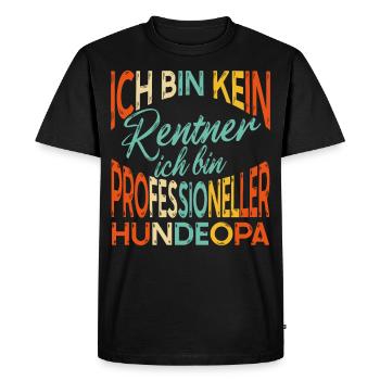 Hunde Opa Professioneller Hundeopa Enkelhund - Männer Premium Bio T-Shirt - Schwarz - Vorne - Nico (187cm)