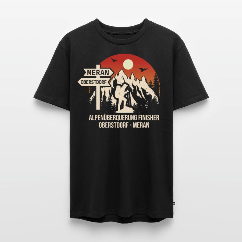 Alpenüberquerung Oberstdorf Meran E5 Männer Premium Bio T-Shirt