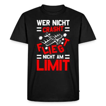 Modellflug Modellbauer Modellflieger Modelflug - Männer Premium Bio T-Shirt - Schwarz - Vorne - Nico (187cm)