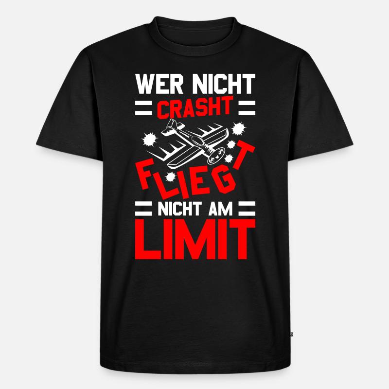 Modellflug Modellbauer Modellflieger Modelflug - Männer Premium Bio T-Shirt - Schwarz