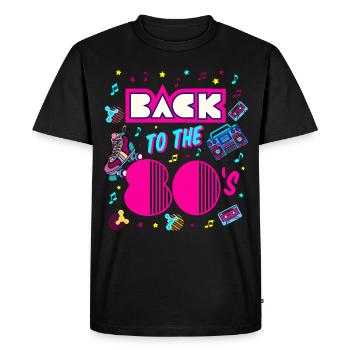 80er Party 80er Jahre Outfit 80s party 80s retro - Männer Premium Bio T-Shirt - Schwarz - Vorne - Nico (187cm)