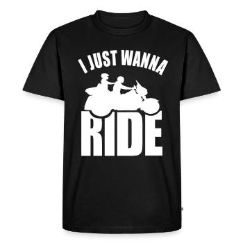Couples Trike Biker Je veux juste un cadeau trike - T-shirt Premium bio Homme - noir - Devant - Nico (187cm)