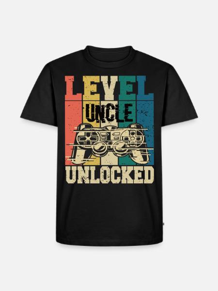 Level Uncle Unlocked - Men's Premium Organic T-Shirt - black