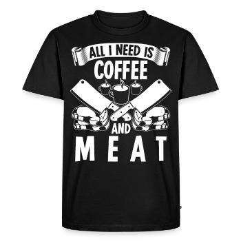 Butcher Coffee Butcher Butcher Butcher - Men's Premium Organic T-Shirt - black - Front - Nico (187cm)