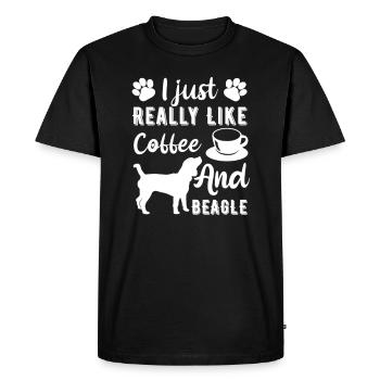 Beagle Beagle Chien Beagle Chiot Beagle Propriétaire - T-shirt Premium bio Homme - noir - Devant - Nico (187cm)