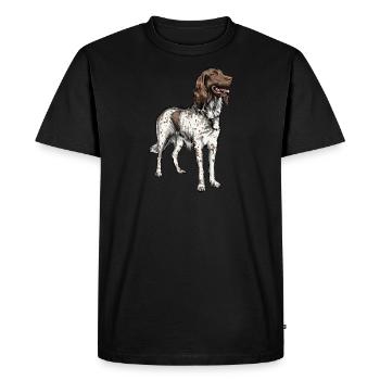 Großer Münsterländer I Vorstehund Jagdhund Motiv - T-shirt Premium bio Homme - noir - Devant - Nico (187cm)