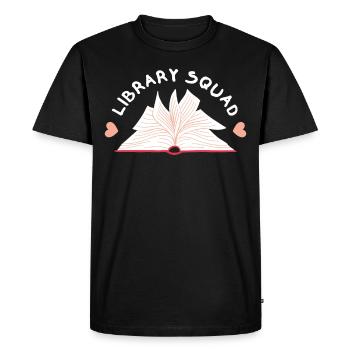 Bookworm Library Squad Bibliothécaire sur le thème - T-shirt Premium bio Homme - noir - Devant - Nico (187cm)