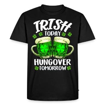 Saint-Patrick Cloverleaf Irish Beer Cadeau - T-shirt Premium bio Homme - noir - Devant - Nico (187cm)