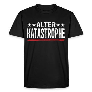 Alter Katastrophe - Männer Premium Bio T-Shirt - Schwarz - Vorne - Nico (187cm)