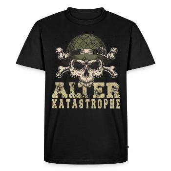 Ancienne catastrophe - T-shirt Premium bio Homme - noir - Devant - Nico (187cm)