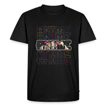 Anime - T-shirt Premium bio Homme - noir - Devant - Nico (187cm)