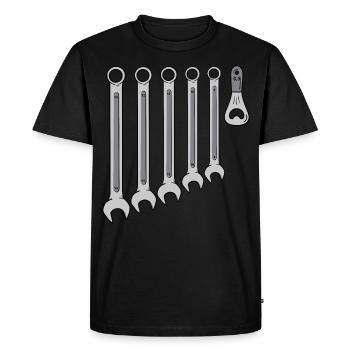 Clé mécatronique automobile mécanique - T-shirt Premium bio Homme - noir - Devant - Nico (187cm)
