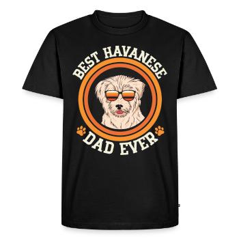 Havanese Dad Dog Owner Owner Gift - Men's Premium Organic T-Shirt - black - Front - Nico (187cm)