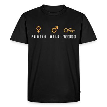 Retro Jeu Vidéo Player Gamepad Jeux Vidéo - T-shirt Premium bio Homme - noir - Devant - Nico (187cm)