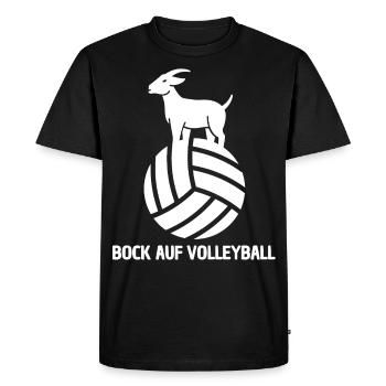 BOCK AUF VOLLEYBALL - LUSTIGER VOLLEYBALLSPIELER - Männer Premium Bio T-Shirt - Schwarz - Vorne - Nico (187cm)