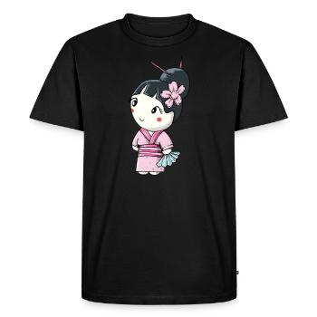 Geisha I Japan Girl Anime Motif pour japonais - T-shirt Premium bio Homme - noir - Devant - Nico (187cm)