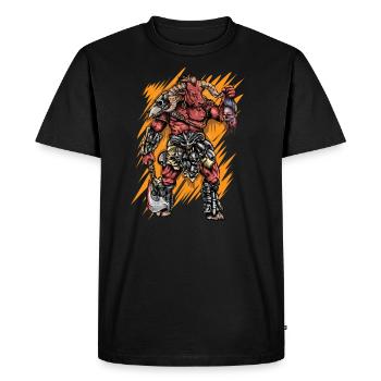 Minotaurus I Fabelwesen altes Griechenland Motiv - Männer Premium Bio T-Shirt - Schwarz - Vorne - Nico (187cm)