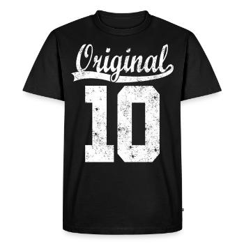 Original de 2010 - T-shirt Premium bio Homme - noir - Devant - Nico (187cm)