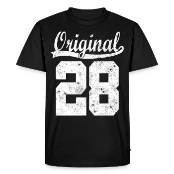 Original de 28 - T-shirt Premium bio Homme - noir - Devant - Nico (187cm)