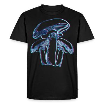 Cueilleurs de champignons abstraits Champignons Cueilleurs de champignons - T-shirt Premium bio Homme - noir - Devant - Nico (187cm)