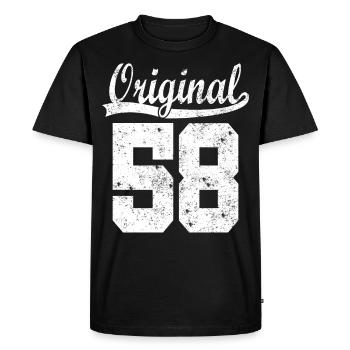 Original of 58 - Men's Premium Organic T-Shirt - black - Front - Nico (187cm)