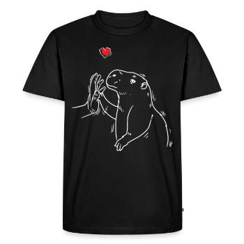 Capybara capybara rongeur - T-shirt Premium bio Homme - noir - Devant - Nico (187cm)