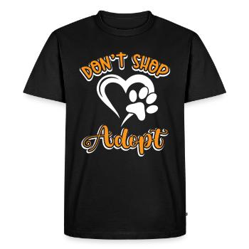Don't Shop adopt animal welfare rescue - Men's Premium Organic T-Shirt - black - Front - Nico (187cm)