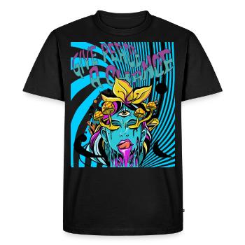 Trippy Femme GOA - T-shirt Premium bio Homme - noir - Devant - Nico (187cm)