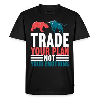 Actions Actionnaire Investisseur - T-shirt Premium bio Homme - noir - Devant - Nico (187cm)