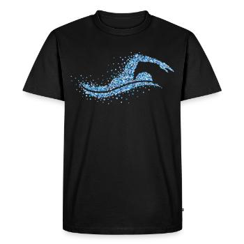 Swimming Swimmer Water Sports Gift - Men's Premium Organic T-Shirt - black - Front - Nico (187cm)