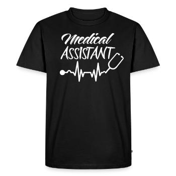 Medical Assistant Healthcare Assistance - Men's Premium Organic T-Shirt - black - Front - Nico (187cm)