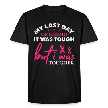 Last day of Chemo Cancer Survivor - Funny Chemo - Men's Premium Organic T-Shirt - black - Front - Nico (187cm)