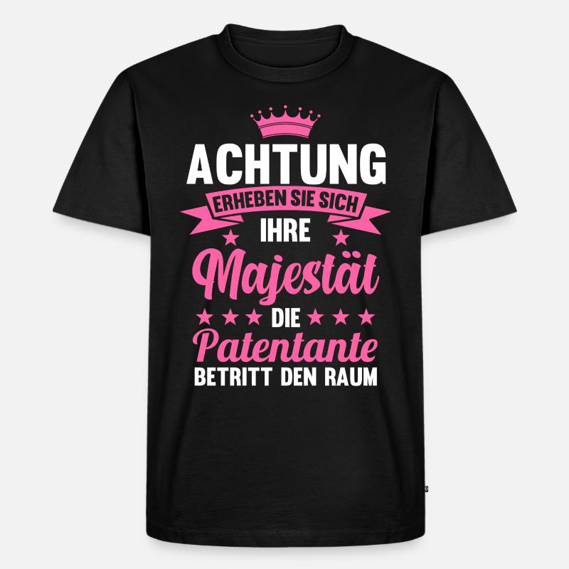 Patentante - Männer Premium Bio T-Shirt - Schwarz