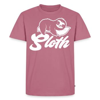 Faultier Faul Faultiere Süß - Männer Premium Bio T-Shirt - Mauve - Vorne - Nico (187cm)