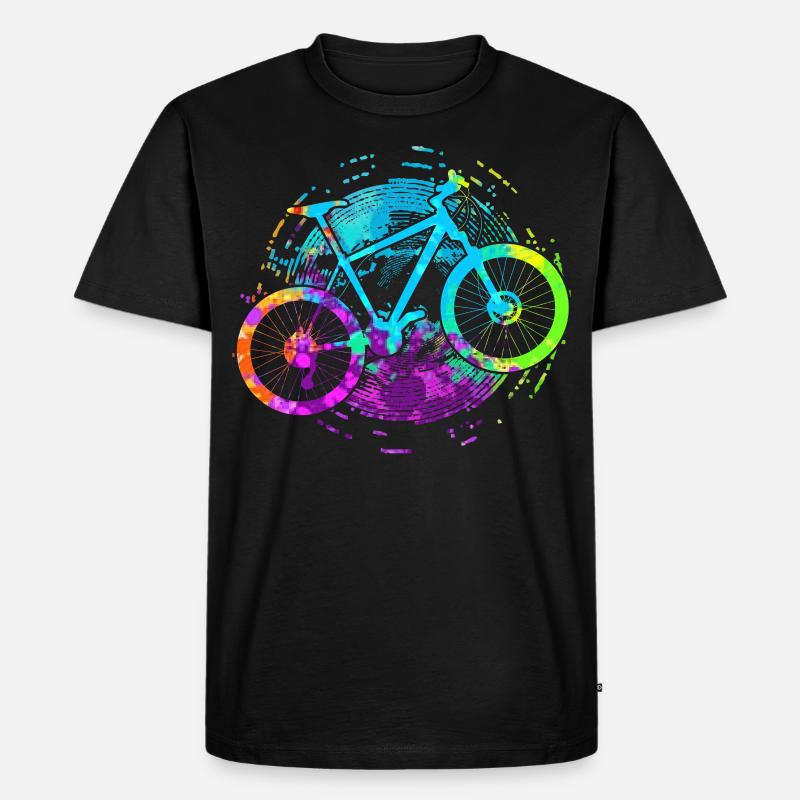Fahrrad MTB - Männer Premium Bio T-Shirt - Schwarz