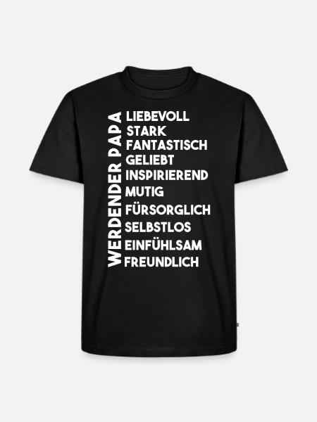 Werdender Papa - Männer Premium Bio T-Shirt - Schwarz