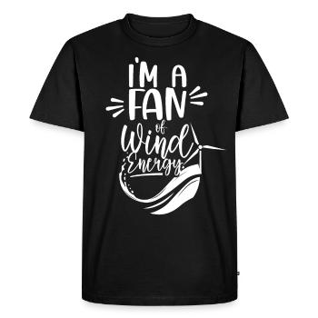 Je suis un fan d’éoliennes éoliennes - T-shirt Premium bio Homme - noir - Devant - Nico (187cm)