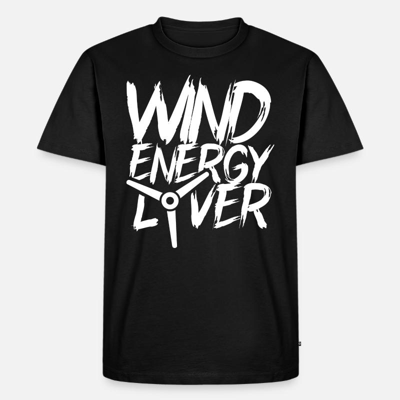 Amateurs d’énergie éolienne Éolienne Éolienne - T-shirt Premium bio Homme - noir