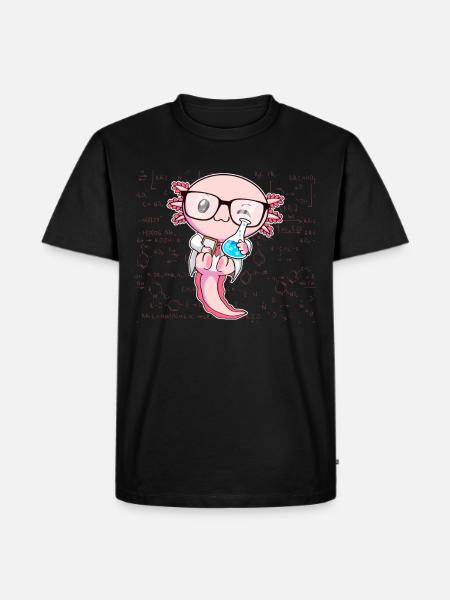 Kawaii Axolotl Ciencia Física Divertida Química G - Camiseta prémium ecológica para hombre - negro