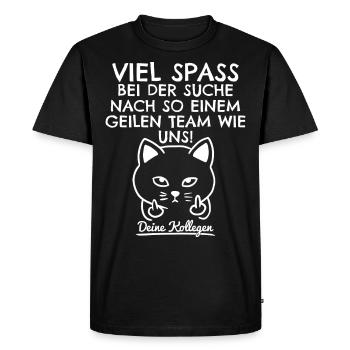 Abschiedsgeschenk Abschied Kollege Jobwechsel Job - Männer Premium Bio T-Shirt - Schwarz - Vorne - Nico (187cm)