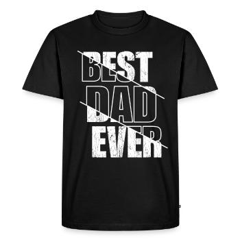 Best Dad Ever Forever - Men's Premium Organic T-Shirt - black - Front - Nico (187cm)